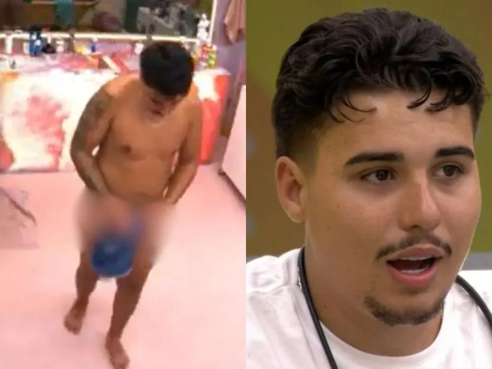 Pedro se descuida no “BBB26”, aparece nu diante das câmeras e cena viraliza