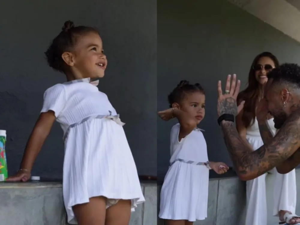 Com resposta espontânea, Mavie diverte Neymar e Bruna Biancardi ao escolher o “papai” como favorito