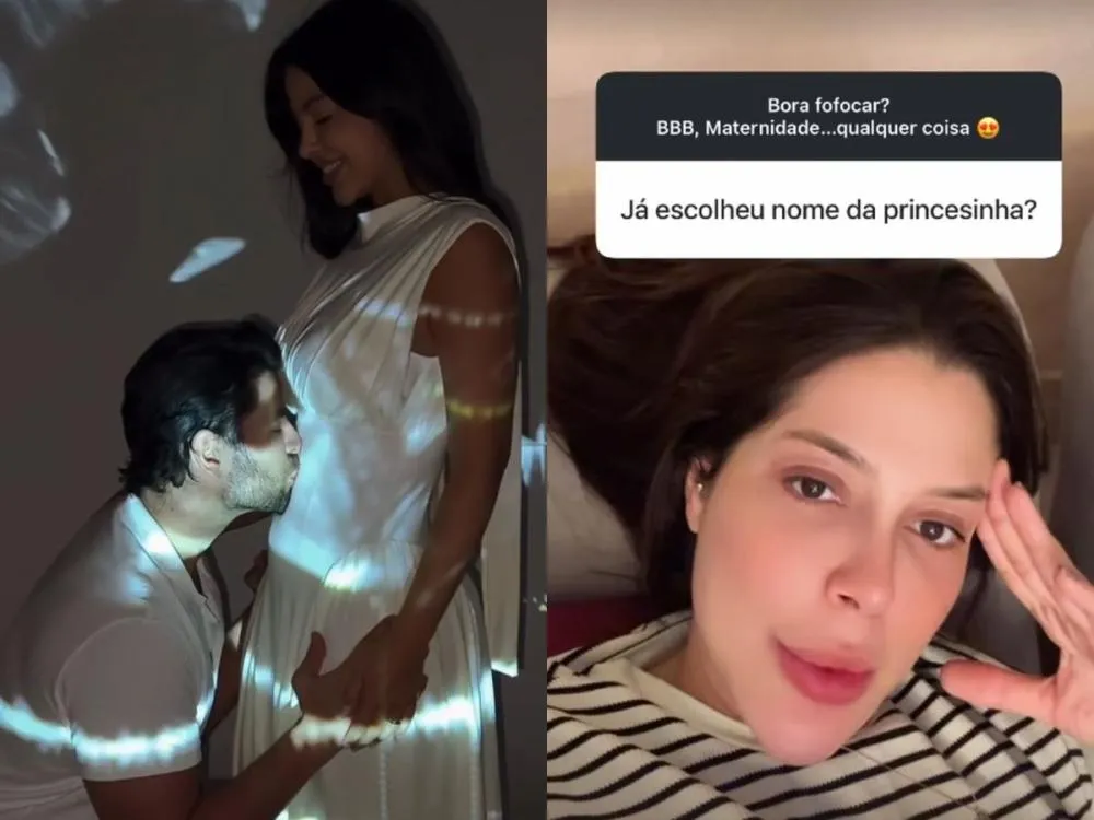 Grávida, Laís Caldas brinca sobre dificuldade para escolher nome da filha e pede sugestões aos fãs