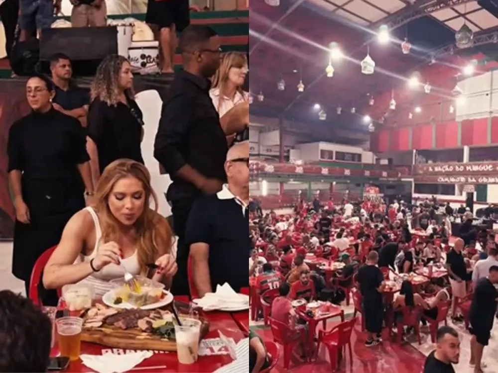 Antes do Carnaval, Virginia Fonseca reúne bateria da Grande Rio em churrasco animado