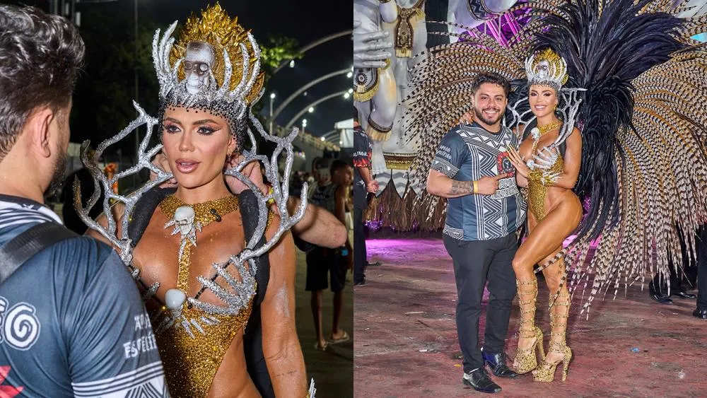 Conheça Hugo Bagagi, o fiel escudeiro da musa da Gaviões que cuida de cada detalhe para ela brilhar na avenida