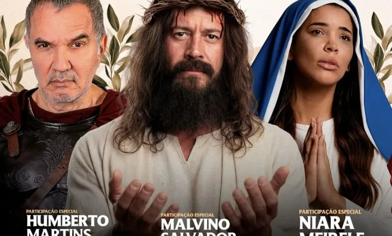Jesus emociona multidão em Pacatuba 2026 com Malvino Salvador à frente da Paixão de Cristo