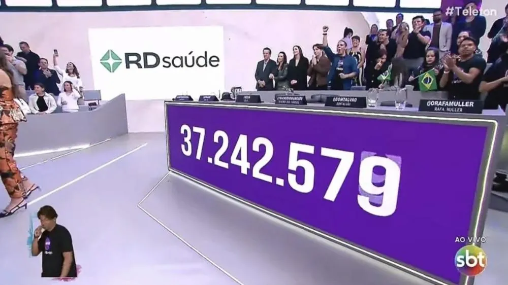 SBT ultrapassa meta e Teleton 2025 arrecada mais de R$37 milhões em noite histórica