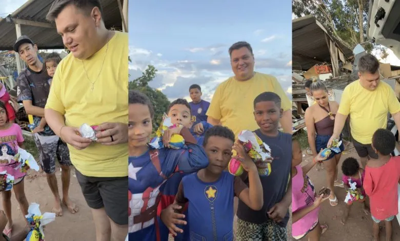 Thiago Michelasi leva emoção e esperança a crianças em Porto Ferreira com ação Beleza do Bem de Páscoa 