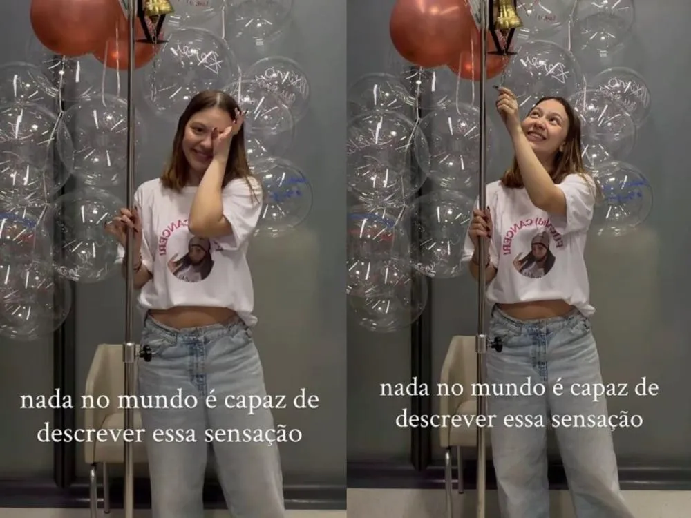 Bruna Furlan se emociona ao finalizar quimioterapia e celebra nova fase
