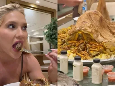 Virginia experimenta carne de camelo em Dubai e se assusta com valor do animal