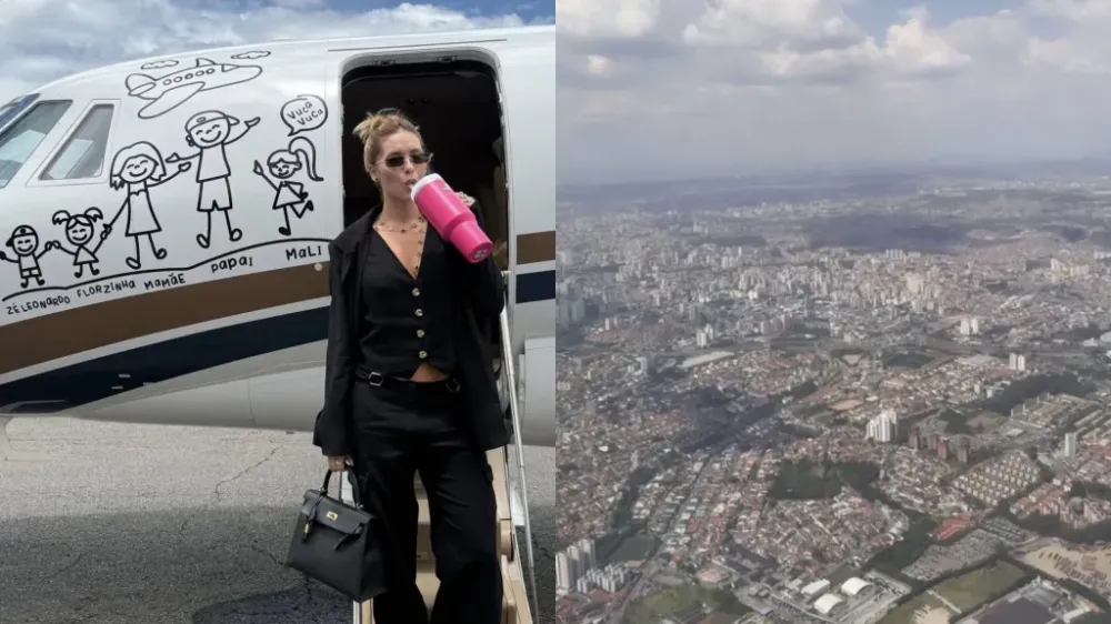 Virginia Fonseca desembarca no Brasil e reencontra os filhos após viagem internacional