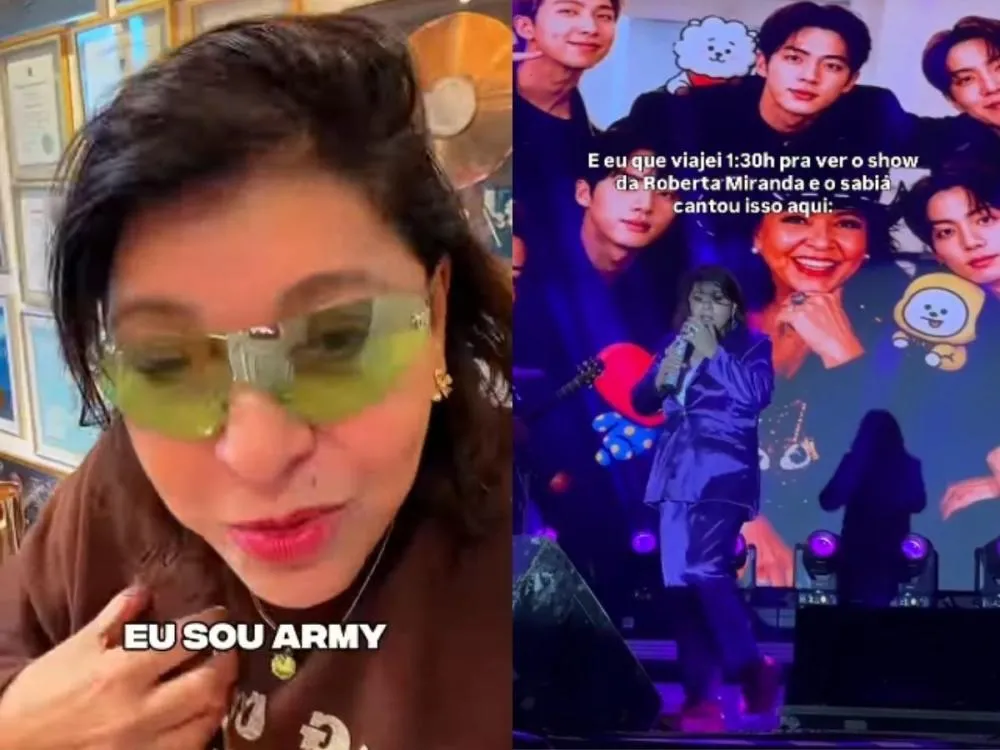Roberta Miranda faz homenagem ao BTS e brinca com reação dos próprios fãs